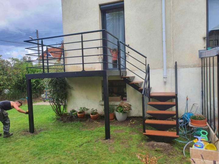 Construction de terrasse sur pilotis Cergy